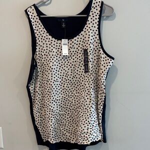 GAP Navy and Red Polka Dot Tank Top